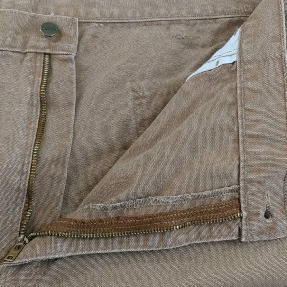 Carhartt 2 Carpenter Cargo Shorts Men 42 Brown Canvas Grunge Streetwear Y2k Vtg